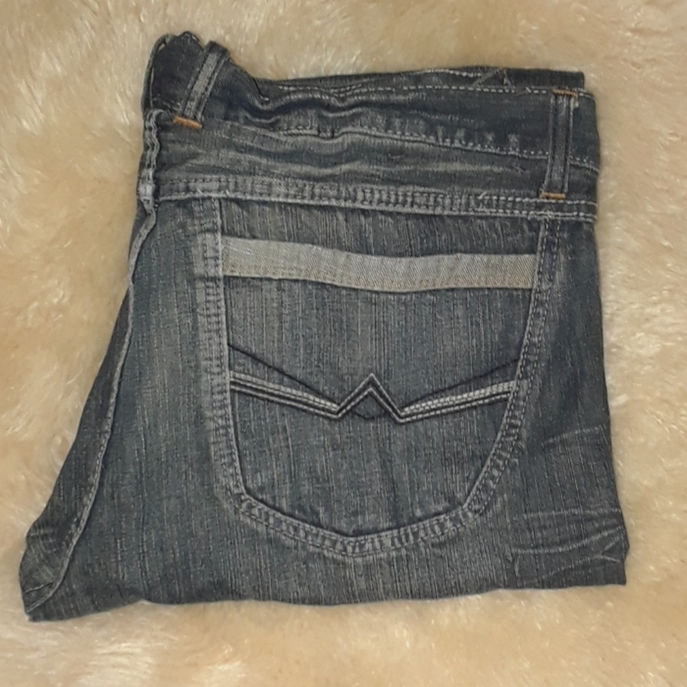 Black Men's Straight Leg Dark Wash Jeans